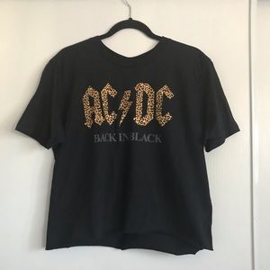 ❌SOLD❌NWOT AC/DC Cheetah Print Graphic / Band Tee